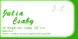 julia csaby business card